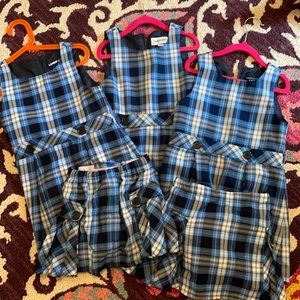 Clear Blue Plaid uniform bundle!